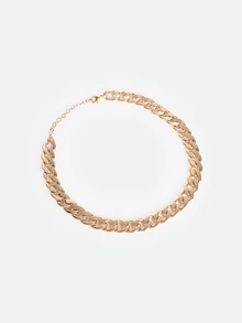 CHICVUE 1 buah Kalung Rantai Gaya Eropa & Amerika, Desain Minimalis, Kalung Choker Modis untuk Wanita - Emas - View 3