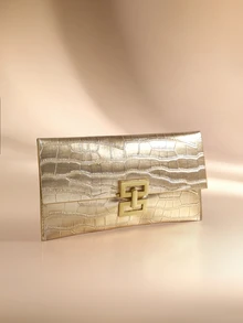 Etoivie New Lightweight Luxury Niche Versatile Clutch Bag, Fashionable Clutch Bags For Woman Halloween - Gold - View 3