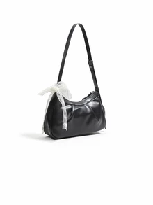 Trivaya New Women's Shoulder Bag, Versatile Pleated Cloud Bag, Fashion Underarm Bag - Black - View 2
