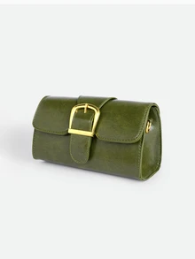 CHICVUE Small Square Bag Buckle Decor - Olive Green - View 2