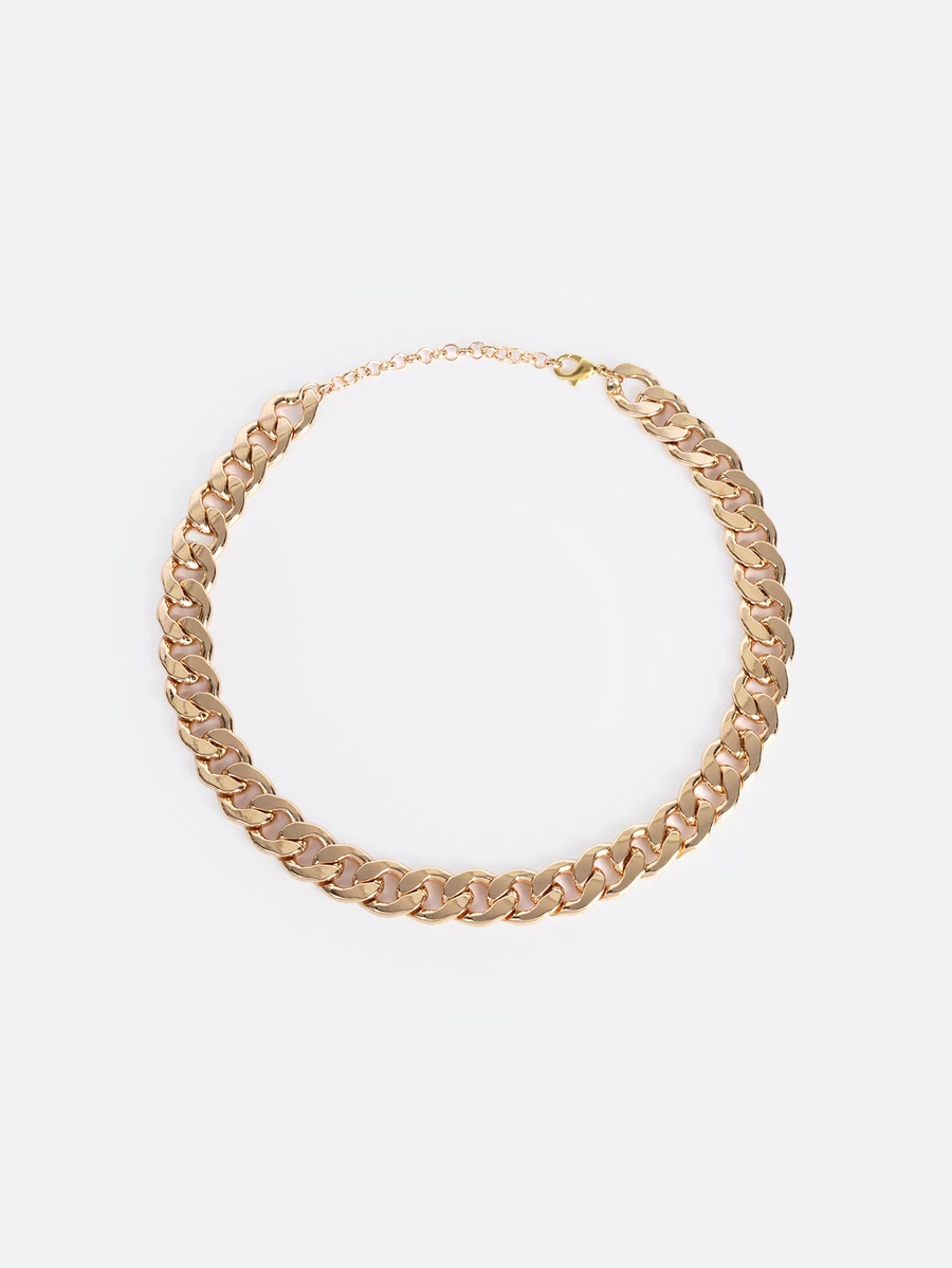 CHICVUE 1 buah Kalung Rantai Gaya Eropa & Amerika, Desain Minimalis, Kalung Choker Modis untuk Wanita - Emas - View 1