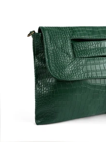 Rollcall Luxurious Charm, Elegant And Refined, Low-Key Luxury Large Black Square Vintage Bag - Green - View 4