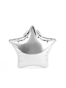 Rollcall 1pc Fashionable Personalized Star-Shaped Shoulder Bag With Chain - Silver - View 3