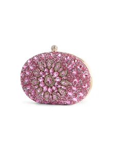 Rylithe European And American Fashion Handheld Banquet Bag Cross-Border Popular Love Bag Retro Chain Shoulder Crossbody Bag Wallet - Pink - View 3