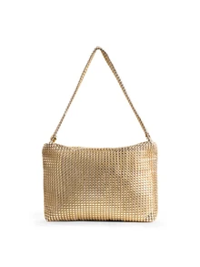Rylithe Women's Glittering Gold Elegant Party Clutch Bag, Shiny & Alluring, New Arrival Rhinestone Crescent Moon Handbag In Stock, Fashionable Shoulder Bag - Gold - View 2