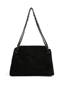 Rollcall 1pc Vintage Chain Decor Black Shoulder Bag, Fashion Casual Crossbody Bag For Women, Suitable For Daily, Commuting, Dating, Gift - Black - View 3