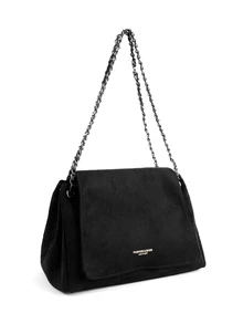 Rollcall 1pc Vintage Chain Decor Black Shoulder Bag, Fashion Casual Crossbody Bag For Women, Suitable For Daily, Commuting, Dating, Gift - Black - View 2