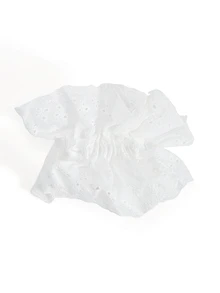 Okurime. 1pc Women's Sweet Cute Elegant Elegant Large Scrunchie Hair Tie, Versatile Hair Accessory For Daily Wear And Holidays - White - View 3