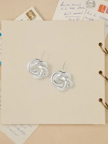 Okurime. Twist Design örhängen - Silver - Visa 1