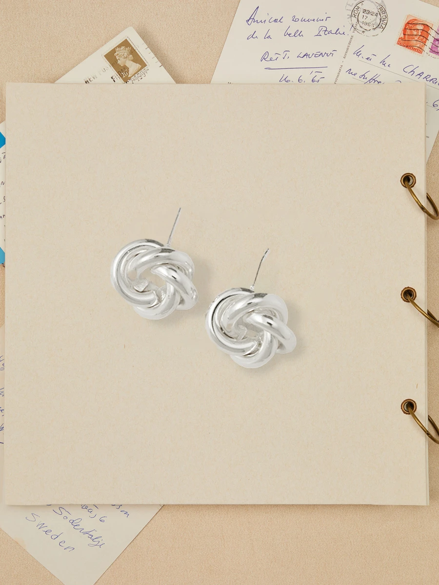 Okurime. Twist Design örhängen - Silver - Visa 1
