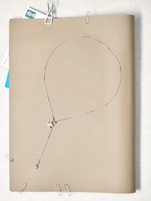 Okurime. Adjustable Star Tassel Long Necklace, Minimalist Elegant Sweater Chain For Women - Silver - View 1