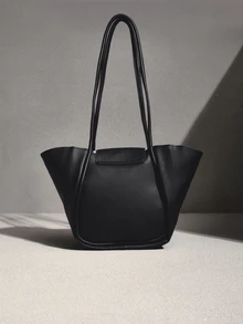 NobleVue New Fashion Women's Shoulder Bag, Made Of Classic Solid Color Waterproof PU Material - Black - View 3