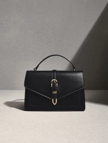 NobleVue Fashion Decorative Flap Square Handbag Crossbody Bag For Women - Black - View 1