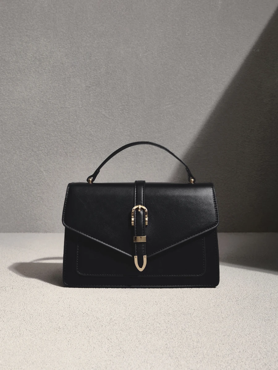 NobleVue Fashion Decorative Flap Square Handbag Crossbody Bag For Women - Black - View 1