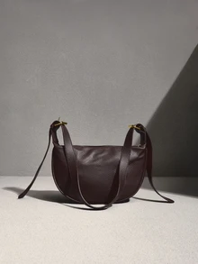 NobleVue Fashionable New Women's Shoulder Bag, Solid Color Minimalist PU Leather High-End, Suitable For Dates, Shopping, Versatile, Large Capacity, Exquisite - Coffee - View 3