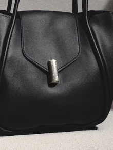 NobleVue New Fashion Women's Shoulder Bag, Made Of Classic Solid Color Waterproof PU Material - Black - View 4