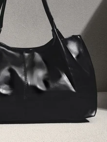 NobleVue New Women's Handbag, Unique Design, Dual Handles, Large Capacity, Suitable For Casual And Daily Use, Ideal For Vacation, Commuting And Shopping - Black - View 4