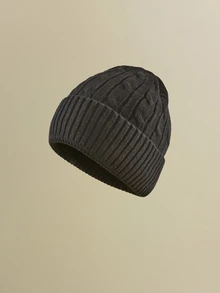 NobleVue Solid Knit Beanie Winter Fall - Black - View 1
