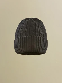 NobleVue Solid Knit Beanie Winter Fall - Black - View 3