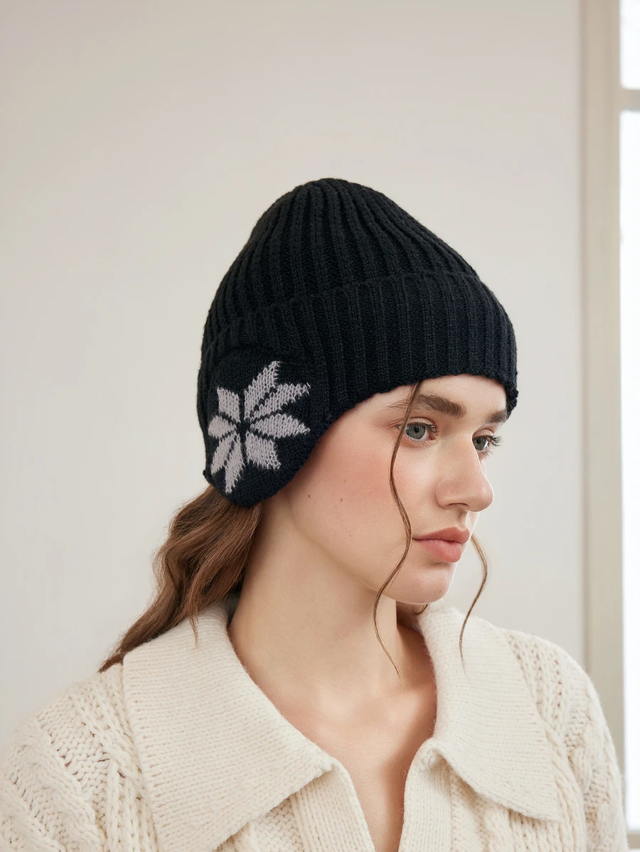 Okurime. Unisex Winter Warm Knitted Fleece Hat, Windproof Warm Outdoor Sports Cap, Solid Color For Cold Weather For Travel, Work - Multicolor - View 1