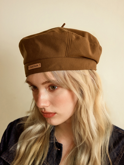 Hatastic Women's Beret Hat, Retro Style, Versatile, Letter Decor, Face-Flattering, Octagonal Cap, Pumpkin Hat, Autumn/Winter