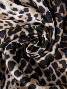 Tropiscape 1pc Luxury Brand Leopard Print Scarf, Women's Faux Silk Neckerchief, Casual Versatile Decorative Small Scarf, Suitable For Dress Matching - W-263-brown - View 3