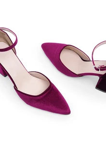 Rylithe Women's Summer New Comfortable Fashion Non-Slip Breathable Chunky Heel High Heels, Women's High Heel Sandals Closed Toe Sandals - Burgundy - View 4