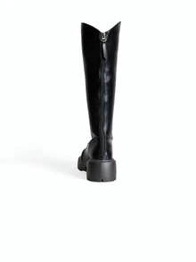 Avansion 2024 New Mid-Calf/Knee-High Lace-Up Boots For Women, Summer/Early Autumn,Party - Black - View 3