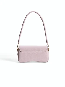 Avansion Fashionable Leopard Print Asymmetrical Flap Vintage Minimalist Elegant Shoulder Bag ,Pink Bag - Pink - View 4