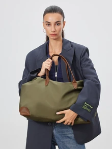 Avansion Minimalist Fashion Creative Fitness Sports Travel Duffel Bag, Large Capacity Weekender Tote Bag - Green - View 3