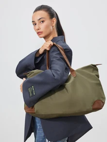 Avansion Minimalist Fashion Creative Fitness Sports Travel Duffel Bag, Large Capacity Weekender Tote Bag - Green - View 4