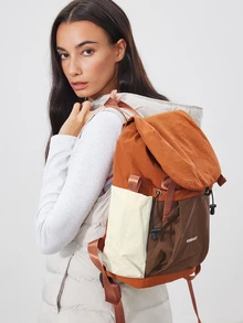 Avansion Anti-Theft Outdoor Colorblock Nylon Women's Backpack; Multi-Functional Fashion Daily Bag; Multi-Pocket Lightweight Travel Bag - Multicolor - View 1