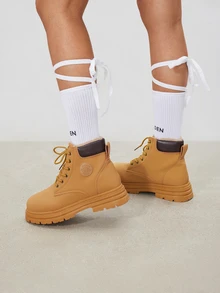 Avansion Fall/Winter 2025 Go With Pants,Women's New Comfortable Non-Slip Sole Boots, PU Material, Soft & Fashionable, Suitable For All Seasons - Cotton Brown - View 6