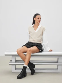Avansion Fall/Winter 2025 Spring/Autumn New European Boots, Women's Chunky Heel Short Ankle Boots,Boots For Women - Black - View 5
