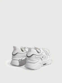 DareSee Women's Outdoor Sports Shoes, New Lightweight Thick Sole, Suitable For Spring And Autumn, Size Runs Half Size Small - White - View 4