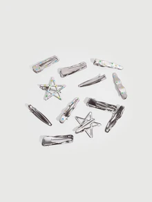 DareSee 12/6pcs Multi-Color Polka Dot & Multi-Shape Hair Clips, Durable & Non-Damaging, Y2K Sweet Cute Hair Accessories For Girls - Multicolor - View 3