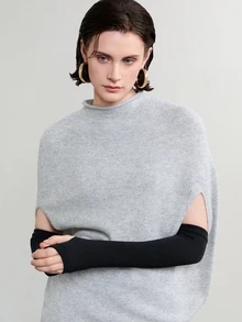 NobleVue Subculture Style Loose Fingerless Arm Warmers - Multicolor - View 2