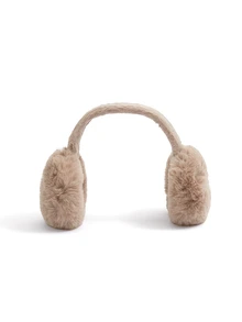 Okurime. 1pc Foldable Fluffy Wool Ear Muffs, Adjustable Headband, Soft Wool Lining, Unisex Winter Ear Warmers, Coffee Brown - Coffee Brown - View 2