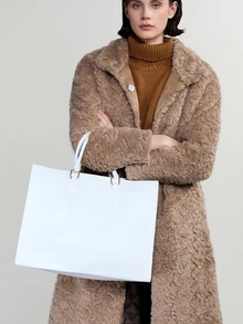 NobleVue White High-End Retro Large Capacity Handbag, New Autumn/Winter Fashion Versatile Elegant Crocodile Embossed Tote Bag - White - View 3