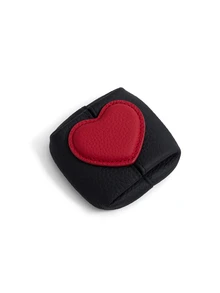 Okurime. 1PC Love Logo Layered Leather Mini Storage Bag, Portable Wallet For Headphones, Coins, Lipstick, Jewelry, Color-Contrast, Commuting - Multicolor - View 2