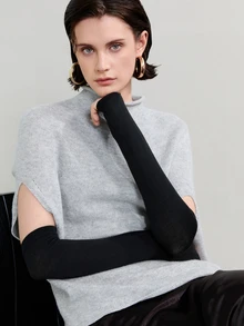 NobleVue Subculture Style Loose Fingerless Arm Warmers - Multicolor - View 1