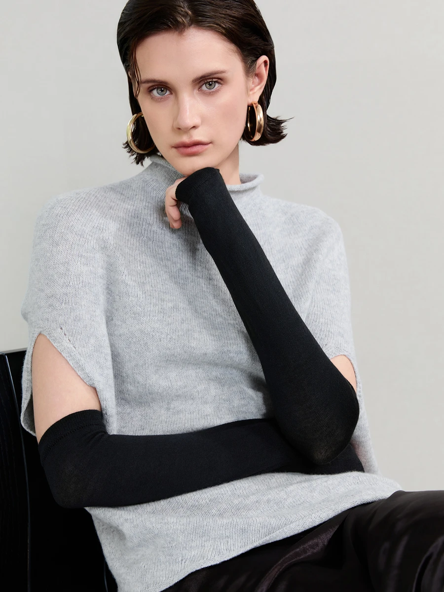 NobleVue Subculture Style Loose Fingerless Arm Warmers - Multicolor - View 1