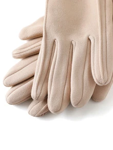 Rylithe A Pair Of Solid-Color Warm Fleece Gloves For Women In Autumn And Winter,With Touch Screen For Finger,Thickened Windproof And Warm Gloves - Multicolor - View 6