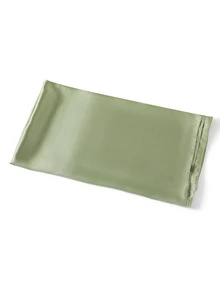 Rylithe 1pc Women's Bohemian Style Classic Solid Color Smooth Satin Scarf, Casual Autumn Shawl Sun Protection Headscarf, Suitable For Daily Use - Pale Green - View 2