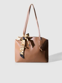 NobleVue New Stylish Graphic Luxury Tote Bag For Women - Brown - View 1