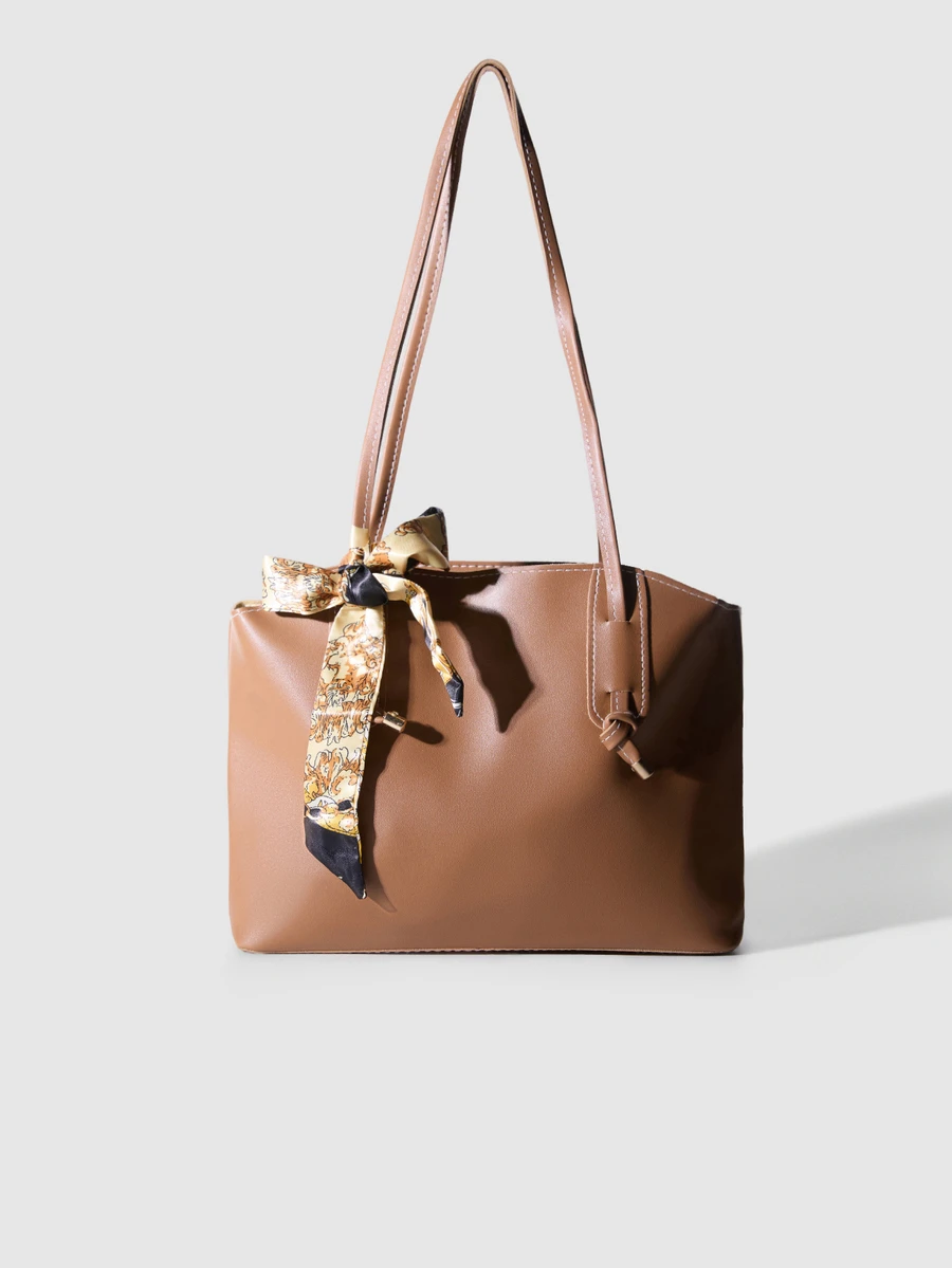 NobleVue New Stylish Graphic Luxury Tote Bag For Women - Brown - View 1