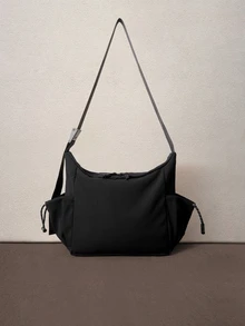 Hatastic Casual Large Capacity Waterproof Nylon Shoulder Bag, Unisex Riding Crossbody Bag College‐Style Student Schoolbag, Christmas Gift - Black - View 1