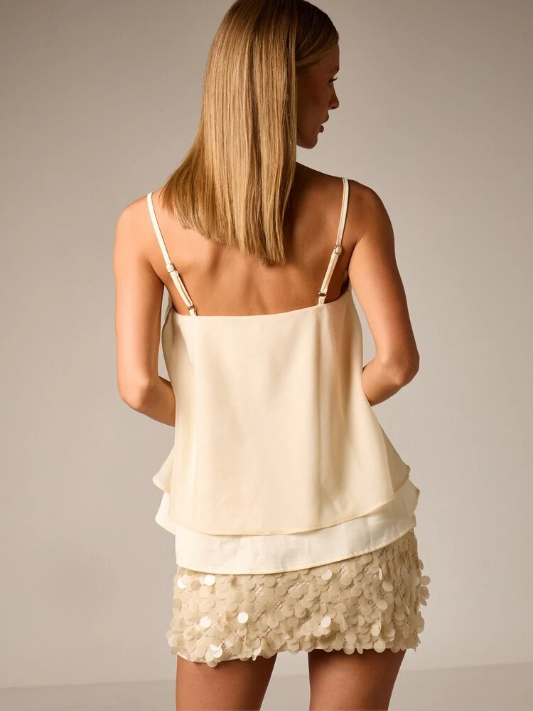 Layered Chiffon Cami Top