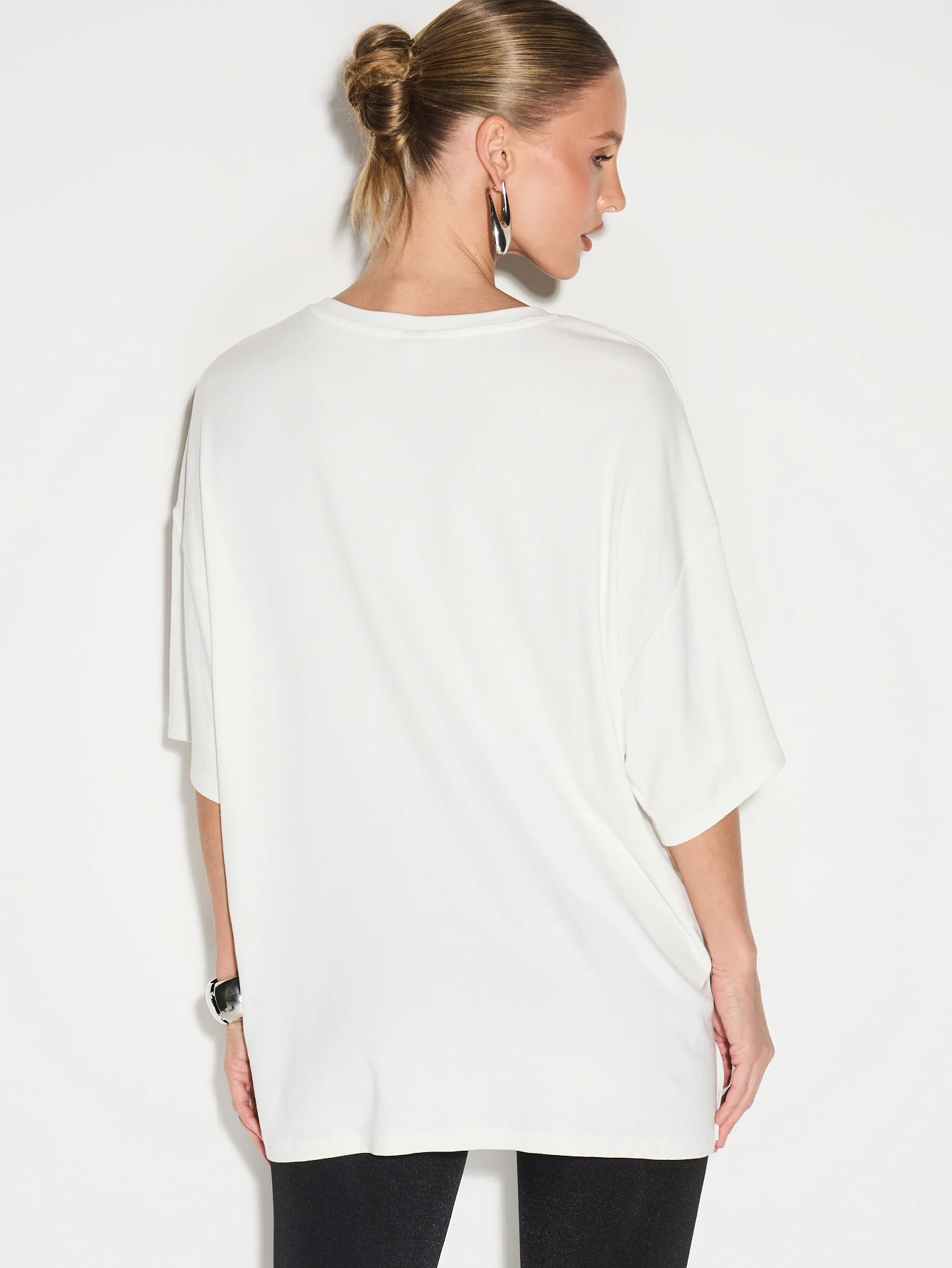 KIZN Oversized Crew Neck Tee With Logo