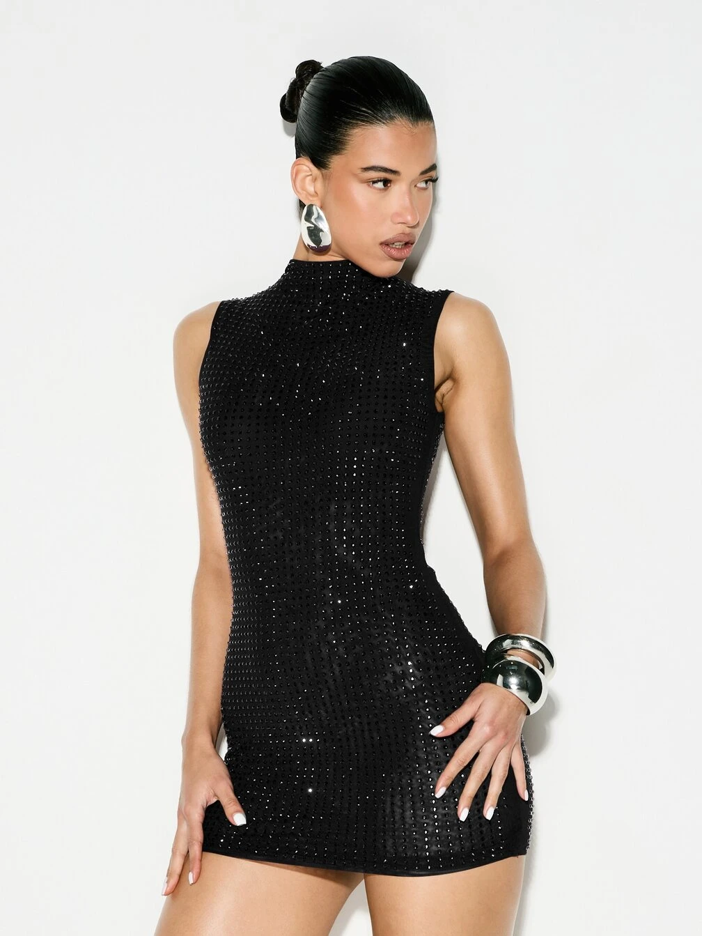 mini evening dress Bubble Hem neckline for a stylish and sophisticated look Exquisite Mini Evening Dress with